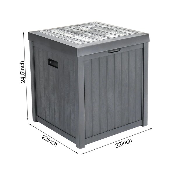 Winado 51 Gallons Gallon Water Resistant Plastic Lockable Deck Box ...